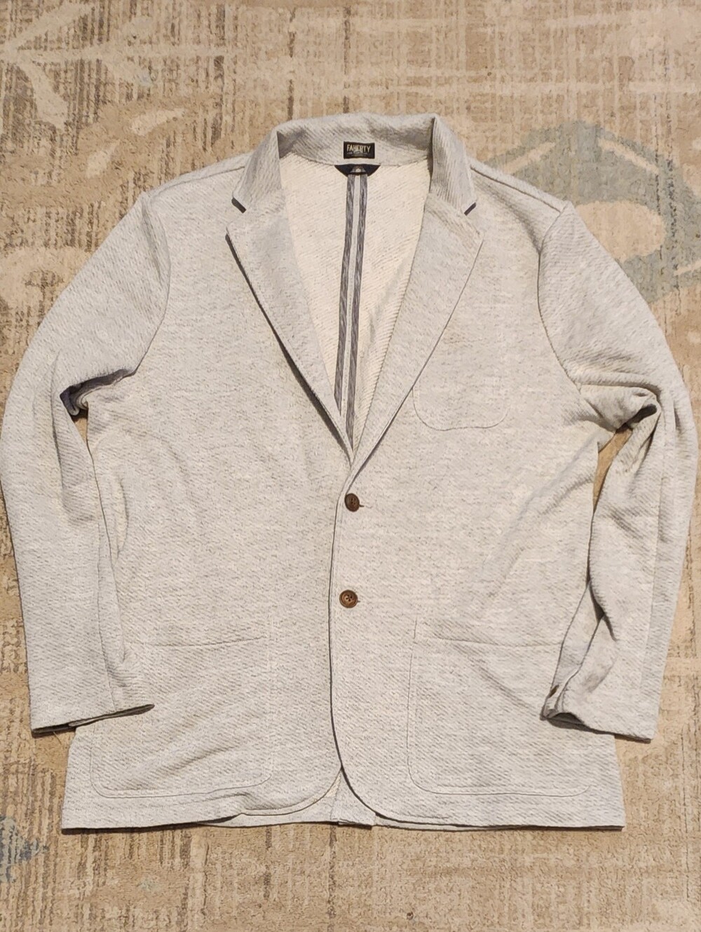 Men Faherty Inlet Blazer. Heather Gray. Size XL.